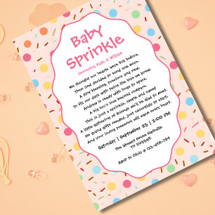 Invitation Formulation d'invitation pour une baby sprinkle po