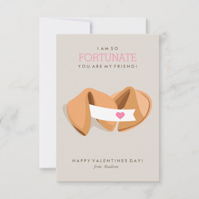 Invitation Fortune Cookie Kids Classroom Valentine (Devant)