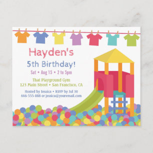 Invitation Fosses à balles de terrain de jeu Tshirts Enfants
