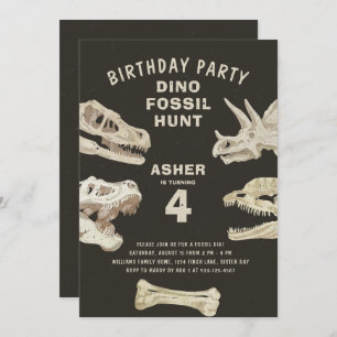Invitation Fossil Dinosaur fête d'anniversaire