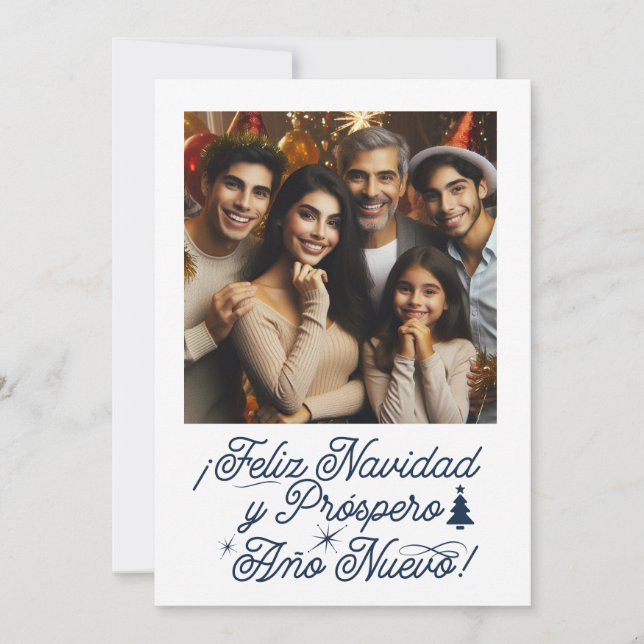 Invitation Foto Joyeux Noël & Bonne Année (Devant)