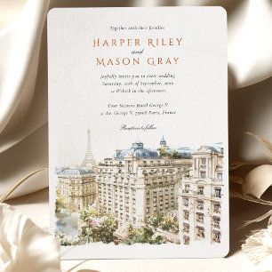 Invitation Four Seasons Hotel George V Paris Mariage