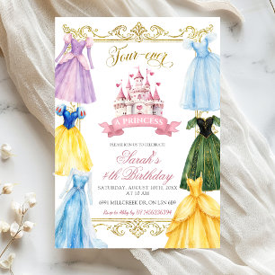 Invitation Fourever une fête d'anniversaire de princesse