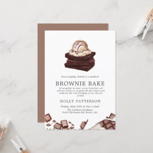 Invitation Fournée de Brownies   Petite réunion sur le thème 