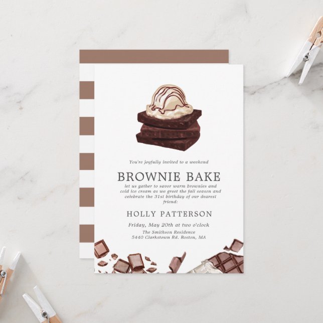 Invitation Fournée de Brownies | Rassemblement sur le thème d (Devant/Arrière en situation)