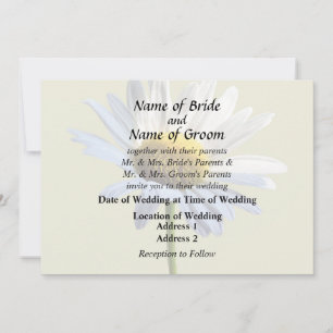 Invitation Fournitures de mariage Daisy Shadow et Light