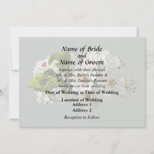 Invitation Fournitures de mariage Fleurs de poirier blanc en
