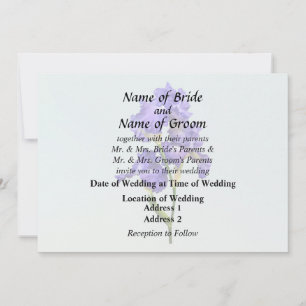 Invitation Fournitures de mariage Iris Violet Triple