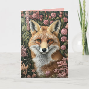 Invitation Fox Parmi Les Blooms Du Printemps