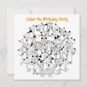 Invitation *~* FOXY FOXES personnalisables COULEUR MOI Annive