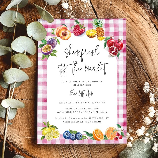 Invitation Fraîche De La Fête des mariées Du Marché (Créateur téléchargé)