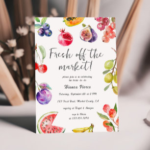 Invitation Fraîche De La Fête des mariées Fruits Du Marché