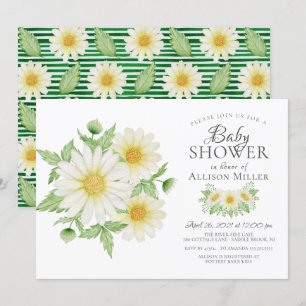 Invitation Fraîche Fête des mariées florale