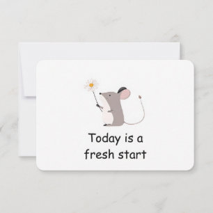Invitation Fraîche Souris Woodland Animal Affirmation Card