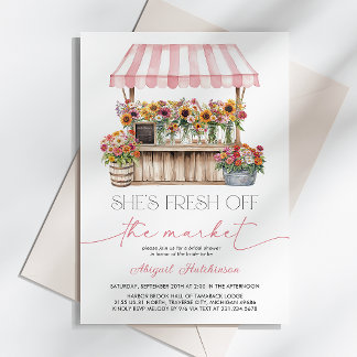 Invitation Fraîchement à la Fête des mariées du marché