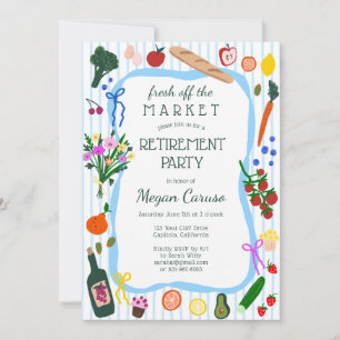 Invitation FRAÎCHEMENT ARRIVÉ SUR LE MARCHÉ Jolie fête de ret
