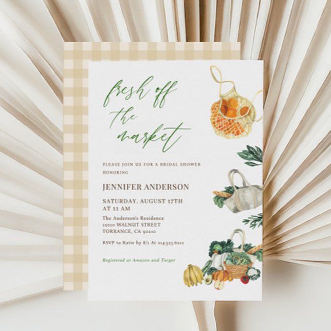 Invitation Fraîchement De La Fête des mariées De Marché Des A (Créateur téléchargé)