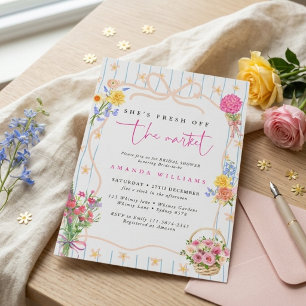 Invitation Fraîchement du Marché Floral Bridal Shower 