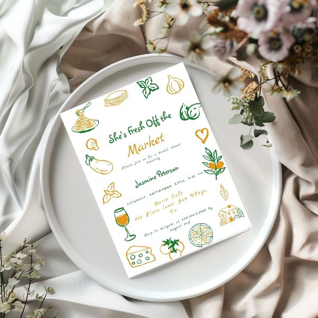 Invitation Fraîchement Hors Du fiançailles Du Marché (Créateur téléchargé)