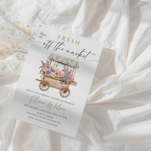 Invitation Fraîchement sorti du marché Fête des mariées Party