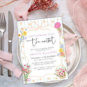 Invitation Fraîchement sortie du marché Floral Bridal Shower 