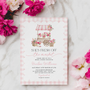 Invitation Fraîchement sortie du Marché Gingham Marché Enterr