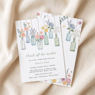 Invitation Fraîchement sortie du marché Jars de mariage suspe
