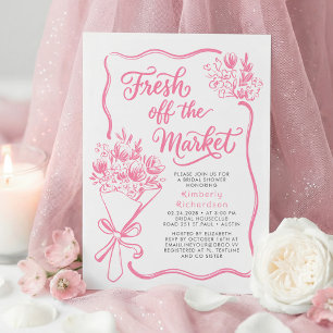Invitation Fraîchement sortie du marché Réception de mariage 