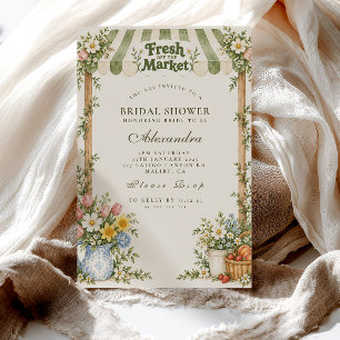 Invitation Fraîchement sortie du marché Sage Floral Shower de