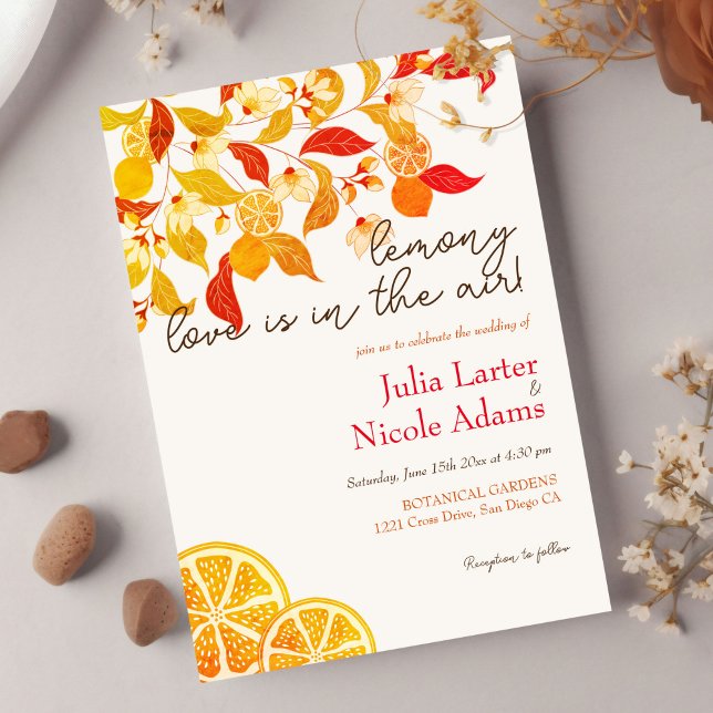 Invitation Fraîcheur Citrus Foliage Mariage (Créateur téléchargé)