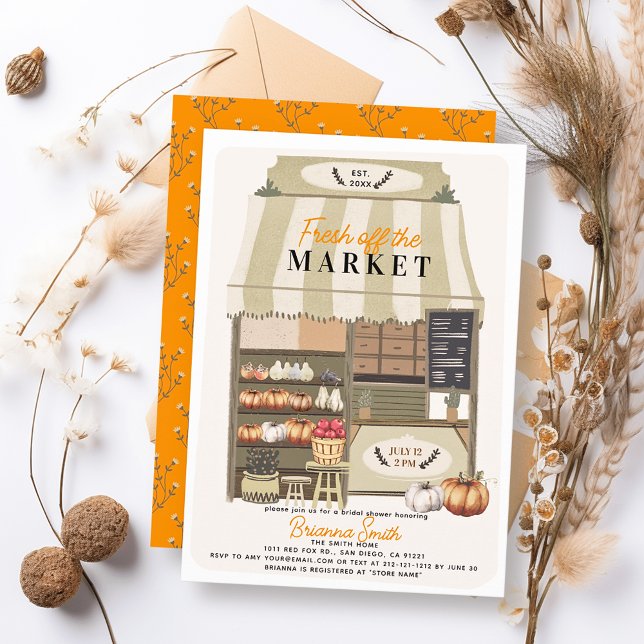 Invitation Fraîcheur hors du marché Automne Fête des mariées  (Créateur téléchargé)