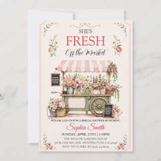 Invitation Frais Sorti du Marché Baby Shower