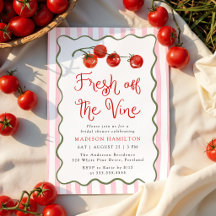 Frais sortis de la vigne, Tomates, Baby Shower