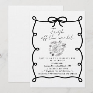 Invitation Frais sortis du marché floral bridal shower