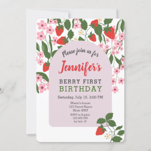 Invitation Fraise 1er anniversaire