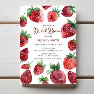 Invitation Fraise à thème Mariage Brunch Party