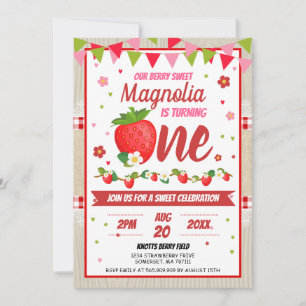 Invitation Fraise Anniversaire Rouge Camco Blanket Sweet Part