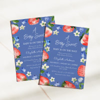 Fraise bleuet Berry Sweet Boy Baby shower