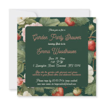 Fraise Jardin Fête de la douche nuptiale Invitatio