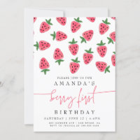 Fraise mignonne Fille Berry Première fête d'annive