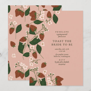 Invitation Fraises Toast Bride Cocktail Hour Douche