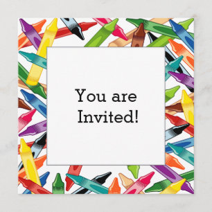 Invitation Frame Crayons