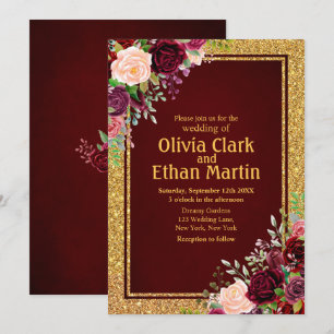 Invitation Frame or rose de Bourgogne