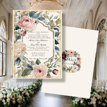 Français élégant Floral Vintage Gold Classic Maria