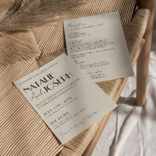 Invitation Français Whimsical Moderne Tout en un Mariage rétr