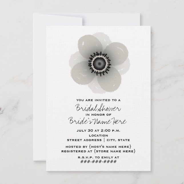 Invitation française de Fête de la mariée (Devant)