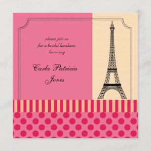 Invitation française de Fête de la mariée de Tour
