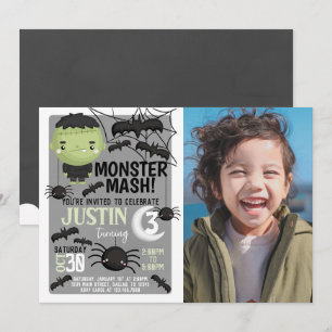 Invitation Frankenstein Halloween Anniversaire Fête Invitatio