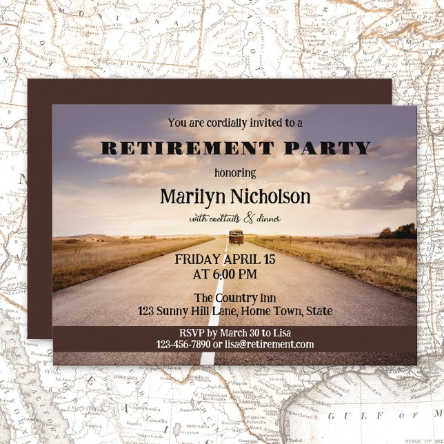 Invitation Frappez l'invitation de la fête de retraite du pay (Créateur téléchargé)