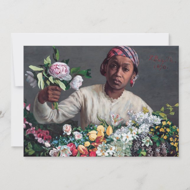 Invitation Frédéric Bazille - Jeune femme aux pivoines (Devant)